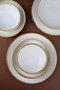 Hermia Juego de Cena de Porcelana de 24 Piezas Blanco y Beige
